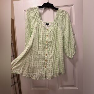 COPY - Torrid Gingham Peasant Top